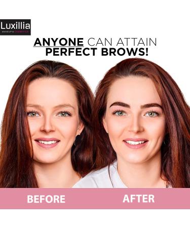 Luxillia Eyebrow Stamp Stencil Kit: Dual-Color, Waterproof, Sweatproof - Blonde + Taupe - Buy Online on SooperMarket.com