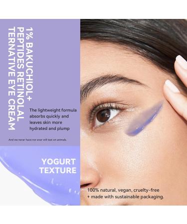 Bakuchiol Retinol Alternative Eye Cream | Dark Circles Puffiness & Fine Lines | Plant-Based Peptide Treatment - Buy Online on SooperMarket.com