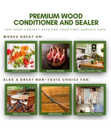 Wood Master's Secret 3-in-1 Cutting Board Oil, Conditioner & Sealer - Food Contact Safe | Restores, Conditions & Protects | Lasts Up To 3 Years | Zero Toxic Mineral Oil | 8 oz - Buy Online on SooperMarket.com