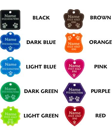 Personalised Cat Dog Tags Pet ID Engraved Acrylic Plastic Acrylic tags - Buy Online on SooperMarket.com