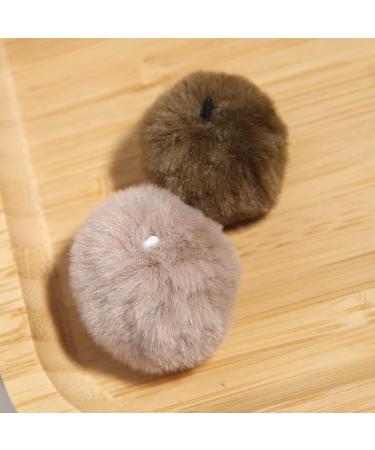 Pack of 30 Mini Faux Fur Pom Poms Beads - Handmade DIY Crafts - 30mm Mix Colors - Buy Online on SooperMarket.com