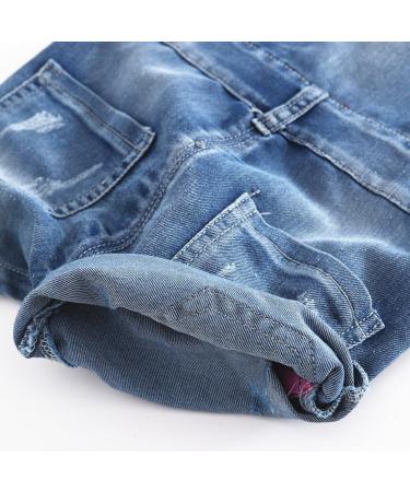 KIDSCOOL SPACE Big Ripped Denim Shortalls 6-7 Years Blue-1922 for Little Girls - Buy Online on SooperMarket.com