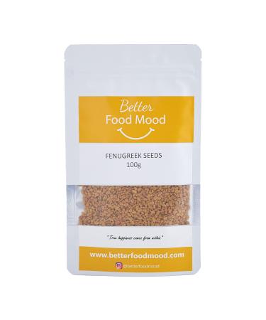 Premium Fenugreek Seeds for Hair Growth 100g | Methi Seeds | May aid Digestion | Fenugreek Seeds for Cooking - Herbs and Spices | Better Food Mood