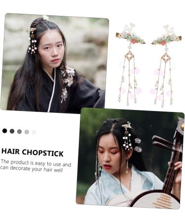 Gogogmee 1 Pair Butterfly Hair Clip Chinese Hair Sticks Japanese Vintage Hairpin Shell Hair Accessories Qipao Hair Barrettes Pearl Hair Clips Antique Tassel Hair Barrette Hair Pin Metal - Buy Online on SooperMarket.com