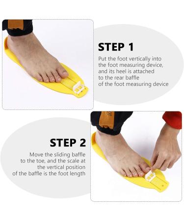 Healifty Shoe Sizer Measuring Device for Adults and Kids - Yellow Foot Measurement Gauge - Buy Online on SooperMarket.com