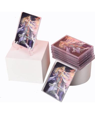 Qesonoo Top Loader Card Sleeves 10 Pack - Clear Acrylic Protectors for Trading Cards with 2 Display Stands - Baseball Sports Card Holder Case - White - Buy Online on SooperMarket.com
