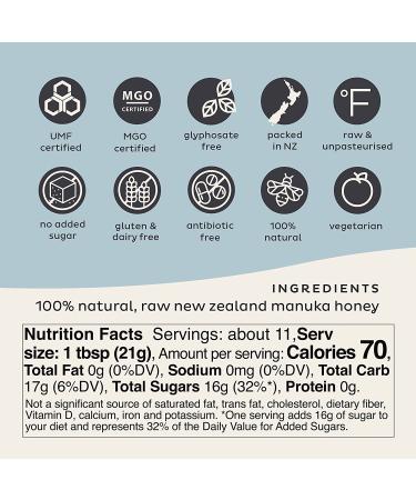 Steens UMF 20+ Raw Manuka Honey with MGO 829+ - 7.9 oz Jar - Monofloral Cold Pressed New Zealand Natural Honey for Face, Skin, and Oral Consumption - Buy Online on SooperMarket.com