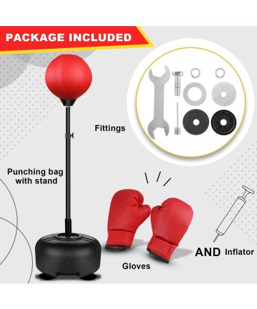 Rovtop Kids Punching Bag Set - Height Adjustable Stand, Boxing Gloves, Speed Ball - Perfect Christmas/Birthday Gift for 4-8 Year Old Boys & Girls - Buy Online on SooperMarket.com