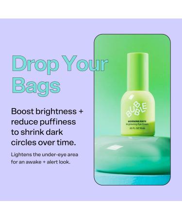 Bubble Skincare Morning Rays Eye Cream - Brightening Vitamin C Formula for Dark Circles & Puffiness - 15ml Green Tea Extract Infused - Buy Online on SooperMarket.com