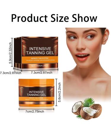 Tanning Cream Natural Sun Tanning Lotion for Bronzing Melanogenic Cream Intensive Tanning Luxe Gel Tanning Cream Effective in Solarium and Outdoors Achieve a Natural Tan (150 g) - Buy Online on SooperMarket.com