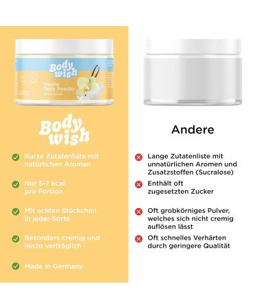 Bodywish Vanilla Tasty Powder - Low-Calorie Sugar Substitute | Natural Flavor Enhancer | 2 x 150g - Delicious Vanilla Aroma - Buy Online on SooperMarket.com