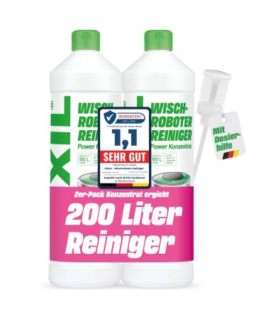 Vexil floor cleaner for wiping robot - 2x 1l power concentrate (1: 100) with dosier - strip -free low -foam biodegradable - for all floors such as parquet tiles laminate - made in Germany 2 SPAL)