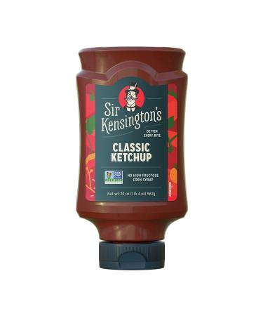 Sir Kensington's Classic Ketchup, From Whole Tomatoes, No High Fructose Corn Syrup, Gluten Free, Certified Vegan, Non- GMO Project Verified, Shelf-Stable, 20 oz