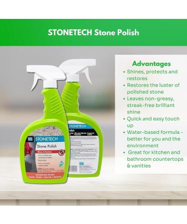 Professional Stone Polish Spray - Effortless Shine & Protection for Marble Granite Quartzite & Travertine - Stonetech Ready to Use - Buy Online on SooperMarket.com