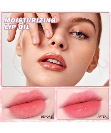 AWCCXMYM 4Pcs Roll On Lip Oil Plumping Hydrating Lip Gloss Set - Moisturizing Lip Care Kit for Natural Shiny Lips - Buy Online on SooperMarket.com