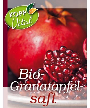KOPP VITAL BIO Pomegranate Juice - 4 x 1L Organic Premium Direct Juice - Naturally Sweetened Superfood - Buy Online on SooperMarket.com