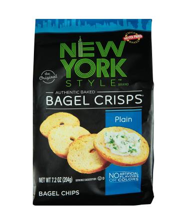 New York Style Bagel Crisps, Plain, 7.2 Ounce
