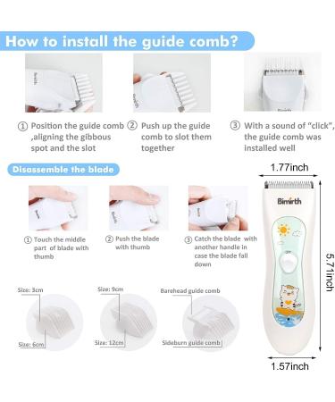 Baby Hair Clipper Silent Hair Clippers for Children Quiet Kids Hair Trimmer (with Bag) - Buy Online on SooperMarket.com