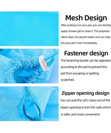 SSRD Cat Shower Bag - Adjustable Multi-Function Washing Bag for Cats | Prevent Scratches & Bites | Ideal for Swimming Ear Cleaning & Claw Care - 1PC - Buy Online on SooperMarket.com