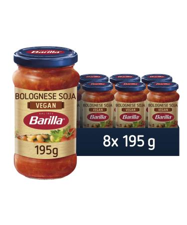 Barilla pasta sauce Bolognese vegan pack of 8 (8 x 195 g) 195 g (pack of 8) Bolognese Vegan