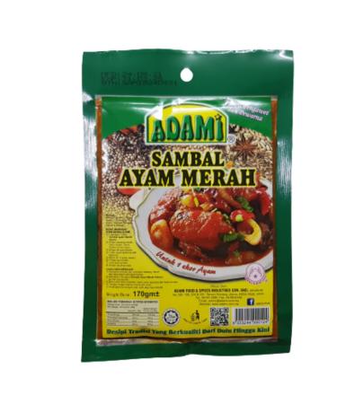Adami Muar Sambal Ayam Merah 170g Each Halal Expiry: 16th May 2025