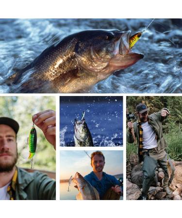 6PCS Bass Whopper Lures Kit - Floating Rotating Tail Topwater Fishing Lures for Bass & Trout - Buy Online on SooperMarket.com