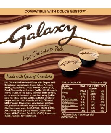 Galaxy Hot Chocolate - Dolce Gusto Compatible Pods (80 Pods / 80 Servings) - Buy Online on SooperMarket.com