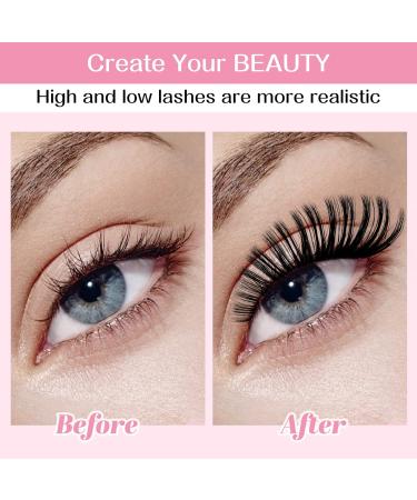 280 Pcs 40D+50D Mixed Cluster Lashes - DIY Eyelash Extensions at Home - 9-15 Mix - Large Size - Buy Online on SooperMarket.com