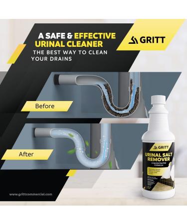 Urinal Salt Remover Concentrate - Eliminates Urine Odor & Uric Acid Buildup | 32 oz Odor Control & Calcium Remover - Buy Online on SooperMarket.com