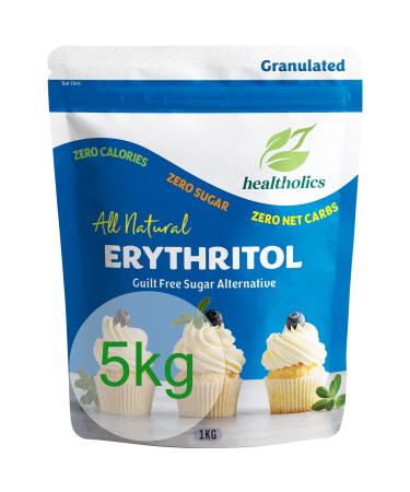 Erythritol 5kg (5 x 1kg) Natural Granulated Zero Calorie Keto Friendly Sugar Alternative
