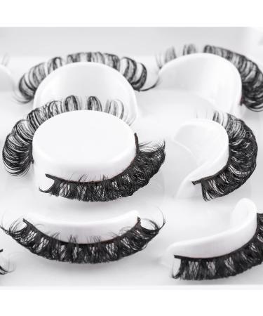 Buy HICOCU Russian Strip False Eyelashes | D DD Curl Fluffy Mink | 5 Pairs Reusable - Buy Online on SooperMarket.com