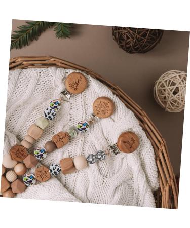 EXCEART 100 Pcs Leopard Print Silicone Bead Set for Pacifier Chain - Baby Safe - 1.5X1.5X1.5CM - Buy Online on SooperMarket.com