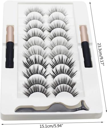 Magnetic Eyelashes And Eyeliner Kit Reusable Magnetic Lashes With Eyeliner And Tweezers 3D Natural Look False Eyelashes Magnetic Eyeliner And Eyelashes Kit - Buy Online on SooperMarket.com