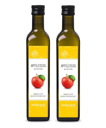 Apple cider vinegar naturally cloudy bio 1000ml (2x 500ml) I in unpassed unpasteurized i apple cider vinegar unfiltered with vinegar nut from Biocontor 1 L (1 SPAL)