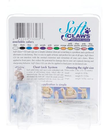Soft Claws for Cats - CLS Medium Size in Blue | Cleat Lock System - Buy Online on SooperMarket.com
