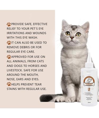237ml Dogs and Cats Eye Cleaner Pet Eye Care Dogs Eye Rinse Liquid for Cleanse Irritated Eyes - Buy Online on SooperMarket.com