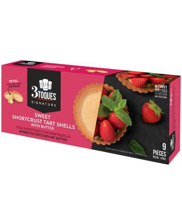 3 Toques Sweet Shortcrust Tart Shells with Butter - 1x9