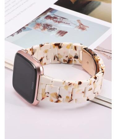 Wearlizer Resin Band Compatible with Fitbit Versa/Versa 2 /Versa Lite/Versa SE Bands for Women Men Lightweight Bracelet Replacement Wristband Strap for Versa 2 Smartwatch  Nougat White - Buy Online on SooperMarket.com