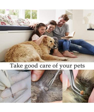 3PCS Stainless Steel Tick Remover Tool Set for Dogs, Cats, Horses - Safe Tick Removal Kit with Double-sided Tweezer, Tick Hook, Tick Tweezer - In Iron Box - Christmas Gift - Buy Online on SooperMarket.com
