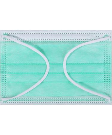 Kata 3-Ply Pleated Disposable Children's Face Masks - Green One Size Box of 50 - International Shipping Available - Buy Online on SooperMarket.com