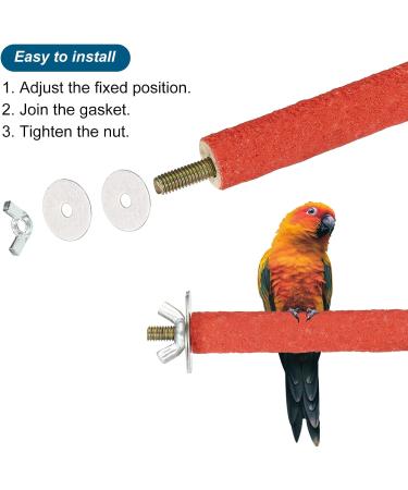 Patikil 0.6x7.9 Vogel Paw Bird Cage Stand - Ideal Accessories for Small Birds Parrots & Love Birds - Durable Wood Bars in Red - Buy Online on SooperMarket.com