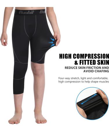 Runhit Boy's Compression Tights - Youth Athletic Pants White XL - Buy Online on SooperMarket.com