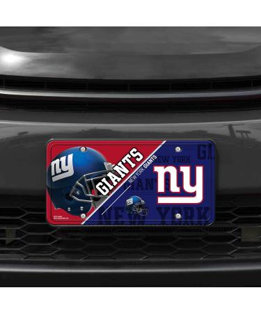 Rico Industries NFL New York Giants License Plate - Unisex Metal Design Team Color Standard Size | Shop Now - Buy Online on SooperMarket.com