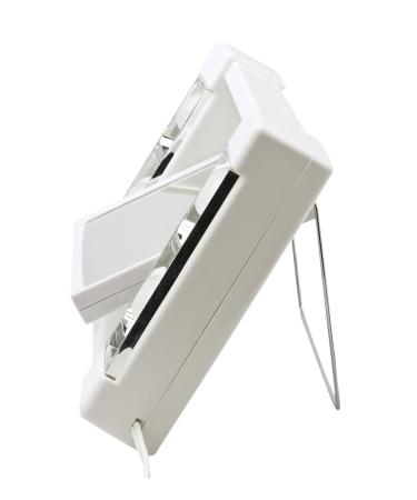 Jerdon Two-Sided Makeup Mirror with Lights - 3X Magnification, Glare-Free Lighting, White Base - Model J1010 - Buy Online on SooperMarket.com