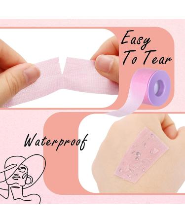 Breathable Microporous Lash Tape for Extensions - 4 Rolls, 0.98 inch x 3.9 Yard, Pink Blue Purple Green - Eyelash Extension Supplies - Buy Online on SooperMarket.com