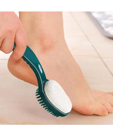 Wontool Foot Scrubber Brush | 2 in 1 Multifunctional Foot Scrubber Foot Care Tools - Comfortable Anti-Slip Bathroom Accessories Gentle Callus Remover for Feet Pumice Stone for Feet Green - Buy Online on SooperMarket.com