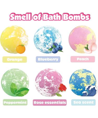 Organic Bubble Kids Bath Bombs with Surprises - Set of 6 | Safe & Natural Gifts for Girls 4-9 Years Old | Includes Bracelets and Rings Toys | Easter Basket Stuffers - Buy Online on SooperMarket.com