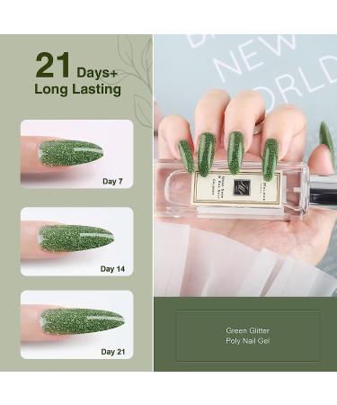 Aokitec 60ml Diamond Green Nail Extension Gel | UV Polish for DIY & Salon Use | Acrylic False Nails & Nail Design - Buy Online on SooperMarket.com