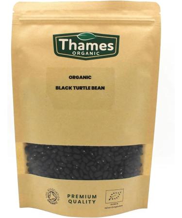 Thames Organic Black Turtle Beans 1kg - GMO-Free High Protein and Fibre - Certified Organic, Raw Vegan - Nutritious and Versatile - Pack of 1 - Buy Online on SooperMarket.com