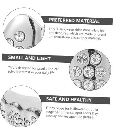 Didiseaon 1 Set Rhinestone Trim Diamond Decor Teeth Costume Cosplay Props Jewelry Letter Man - Buy Online on SooperMarket.com